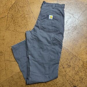 Men’s Carhartt Gray Relaxed Fit Dungaree Pants. Size 32x34
